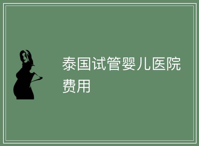 泰國試管嬰兒醫(yī)院費用