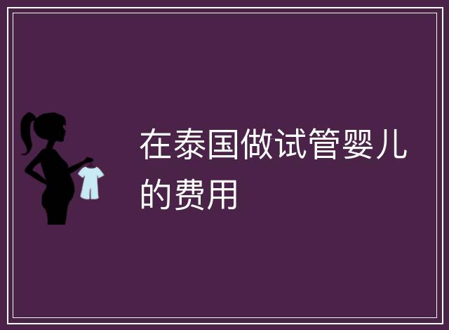 在泰國做試管嬰兒的費(fèi)用