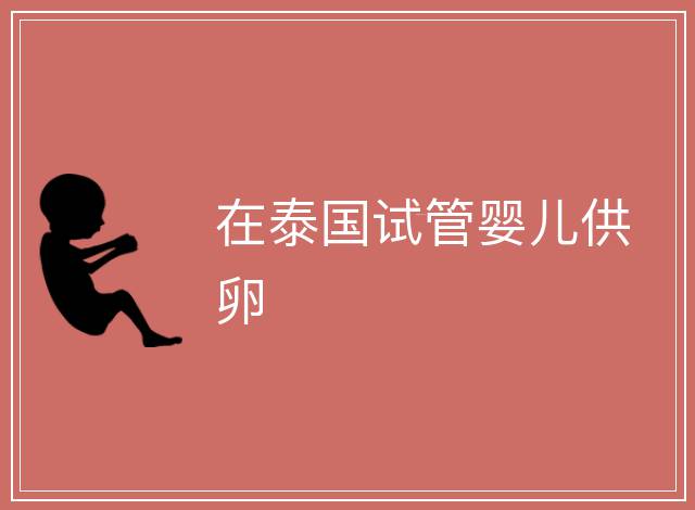 在泰國試管嬰兒供卵