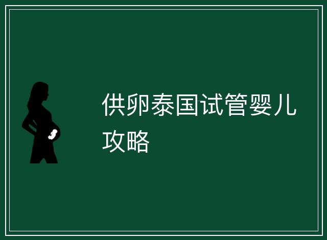 供卵泰國試管嬰兒攻略